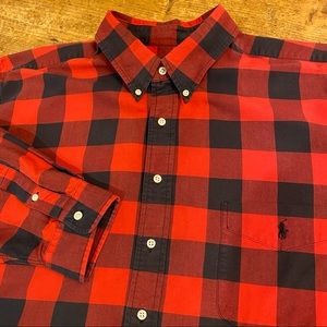 Polo by Ralph Lauren red check long sleeve shirt 3XL